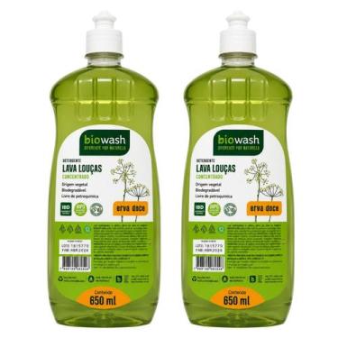 Imagem de Detergente Lava Louças Biodegradável Concentrado Kit 2 Unidades Erva D