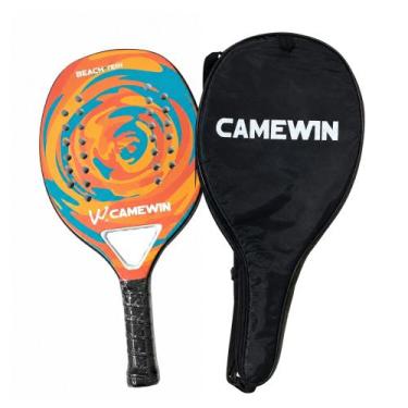 Imagem de Raquete Beach Tennis Camewin Fibra de Carbono, Laranja