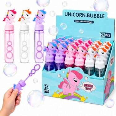 Imagem de Kit 24 Bolhas De Sabão Unicórnio Brinquedo Lembrança Festa - Goal Kids