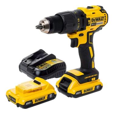 Imagem de Parafusadeira Furadeira Impacto Dewalt Profissional DCD7781D2 2 Baterias 20V 2Ah Carregador Maleta Bivolt
