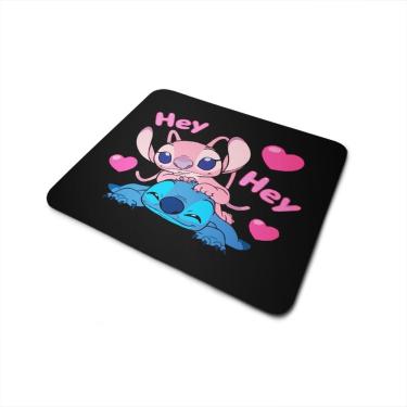 Imagem de Mouse Pad Antiderrapante Stitch e Angel Hey Hey