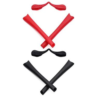 Imagem de Mryok Kits de reposição para óculos de sol Oakley Radar XL, Vermelho e preto, One Size