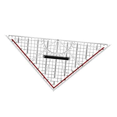 Imagem de DYNWAVE Desenho Profissional Triângulo, régua quadrada, transferidor para geometria, geometria escolar, transferidor matemático, réguas geométricas, régua