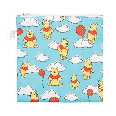 Imagem de Bumkins Bolsa para sanduíche/lanche, Disney reutilizável, lavável, segura para alimentos, livre de BPA, 7 x 7 cm – Ursinho Pooh