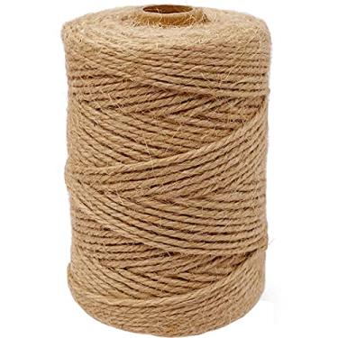 Imagem de Leecogo Fio de juta de 2 mm, 3 camadas, corda de juta resistente para artes, artesanato, potes de pedreiro, decorações rústicas, jardinagem doméstica, materiais de embalagem industrial