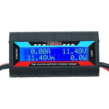 Imagem de RGBZONE Analisador de potência de 150 Amps, medidor de watts RC de alta precisão com tela LCD digital para RC, bateria, energia solar, energia eólica