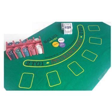 Imagem de Jogo Completo De Poker baralho com tapete 200 Ficha suporte