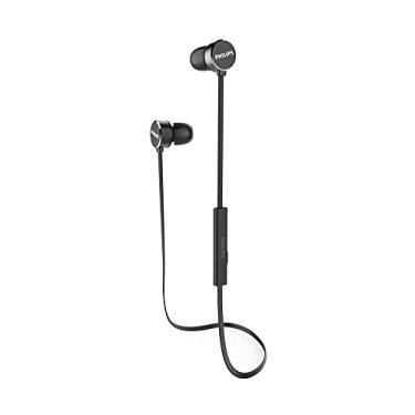 Imagem de Philips UN102 Upbeat intra-auricular Bluetooth sem fio com microfone, ao redor do pescoço, Bluetooth intra-auricular, fones de ouvido magnéticos, 7 horas de reprodução, (TAUN102) preto