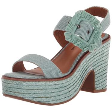 Imagem de Lucky Brand Sandália plataforma feminina Yidris Espadrille de salto alto, ferro forjado, 42, Ferro forjado, 40