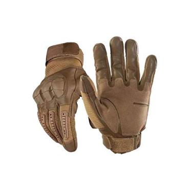 Imagem de Luvas táticas - Indestrutíveis com tela sensível ao toque para motocicleta, quente, impermeável, luvas de dedo inteiro, para escalada, acampamento, caminhada, trabalho, esportes ao ar livre, M, marrom