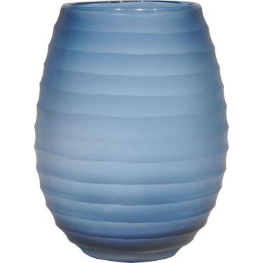 Imagem de SANVALERO VASO 22x17x17cm VIDRO AZUL