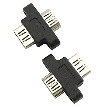 Imagem de Adaptador HDMI Longdex 2 peças HDMI fêmea para HDMI fêmea parafuso parafuso trava painel de extensão adaptador acoplador extensor
