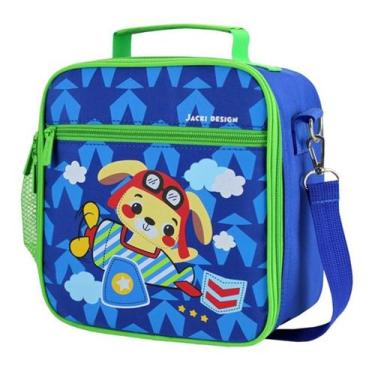 Lancheira Térmica Infantil Escolar Bolsa Pets Menino Menina Cor Cinza