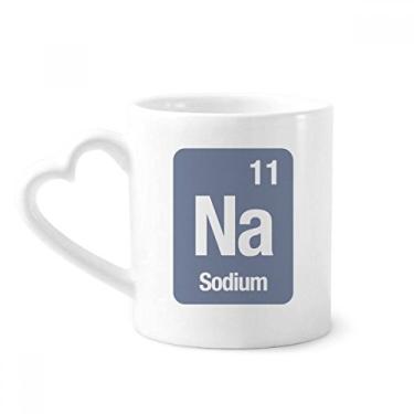 Imagem de Na Sodium Chemical Element Caneca científica café cerâmica copo de coração de vidro