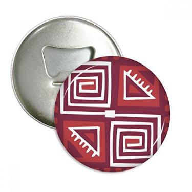 Imagem de Emblema multifuncional de ímã de geladeira com totems mexicanos cor vinho tinto totems do México