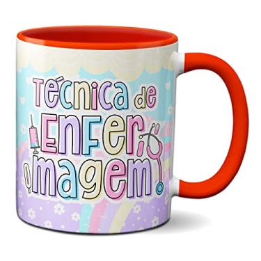 Imagem de Caneca Técnica De Enfermagem Profissional Área Da Saúde (Vermelha)