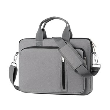 Imagem de GAHLAY Bolsa Para Notebook À Prova D'água 13,3 14 15,6 17,3 Polegadas Bolsa De Ombro Para Computador Bolsa Feminina Pasta (Color : DarkGrey, Size : 14 inch)
