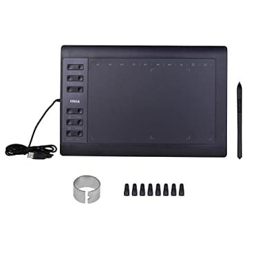 Imagem de LUGU Tablet profissional de desenho gráfico de 10x6 polegadas 12 teclas expressas com 8192 níveis C a sem bateria/pontas de 8pcs / suporte pa clipe de c a Conexão PC/Laptop Compatível com