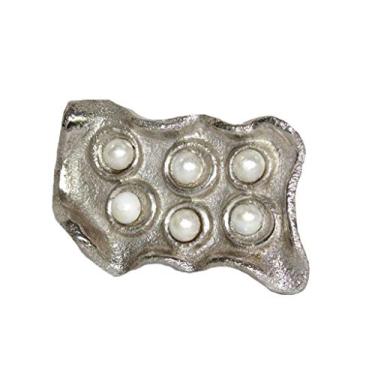 Imagem de Caixa Com 6 Porta Guardanapos 6 Pérolas Sarquis Samara Prata