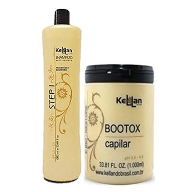 Imagem de Kellan Profissional Shampoo STEP 1Lt + Redutor de Volume Tratamento Capilar 1kg