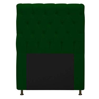 Imagem de Cabeceira Kristal Estofada Capitonê 90 cm para Cama Box Solteiro Suede Verde Quarto - AM Decor