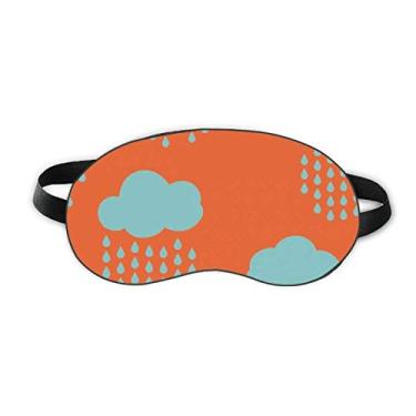 Imagem de Capa para sombra noturna macia para dormir com estampa de chuva e gotejamento laranja