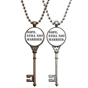 Imagem de OFFbb-USA Colar com pingente de chave para casamento masculino e feminino