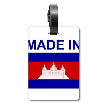 Imagem de Made In Camboja Country Love Mala Etiqueta de Bagagem Etiqueta para Bagagem