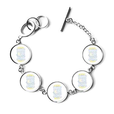 Imagem de DIYthinker Octopus Marine Life Pulseira com estampa colorida e pingente de corrente