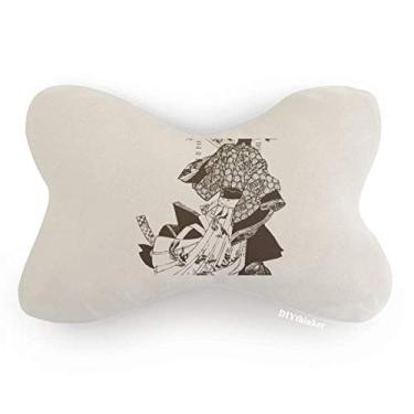 Imagem de DIYthinker Quimono de cultura tradicional japonesa decoração de pescoço almofada para encosto de cabeça