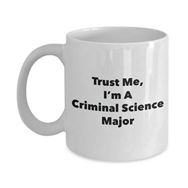 Imagem de Caneca Trust Me, I'm A Criminal Science Major - Caneca de café divertida - Lindas ideias de presentes de formatura para amigos e colegas de classe (325 ml)