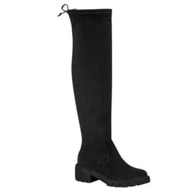 Imagem de Bota Montaria Moda Chic Cano Alto Com Detalhe Minimalista de Amarração