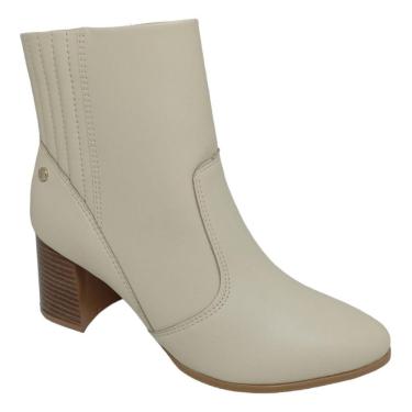 Imagem de Bota Cano Curto Ramarim 2395121 Feminina - Aveia