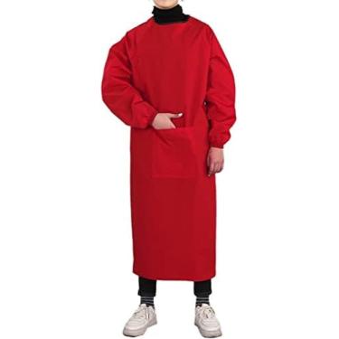 Imagem de Avental À Prova D'água Adulto Resistente À Água E Óleo Avental De Manga Longa, Cozinha Doméstica, Açougue, Avental De Trabalho Em Fábrica De Processamento De Alimentos,A15,120x120cm,Constructive23