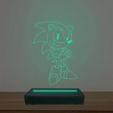 Imagem de Luminária Led 3d Sonic Abajur Luxo