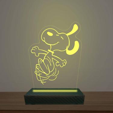 Imagem de Luminária Led 3d Snoopy Abajur Luxo