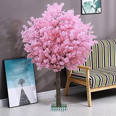 Imagem de Árvores De Flor De Cerejeira Artificial Árvore Dos Desejos Rosa Claro Linda E Realista Árvore De Flor De Cerejeira Artificial Interior Ao Ar Livre Casa Escritório Festa Árvore De Paisagem De Casam
