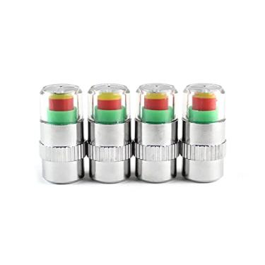 Imagem de Tampas De Válvula De Indicador De Alerta De Pneu,4PCS auto pneu pressão monitor pneu gage alerta sensor indicador válvulas tampas