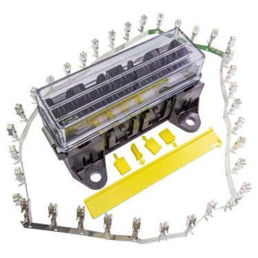 Imagem de Caixa Porta Fusível Universal Lâmina 32 vias Com Tampa - R7 - ETE8539