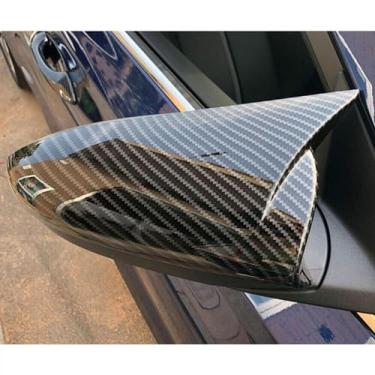 Imagem de LAVIYE Carro Retrovisor Lateral Espelho Tampa Adesivo Asa Cap Exterior Porta Case Trim Carbono Auto, Para Hyundai LAFESTA I20 I20N BAYON 2020-2023