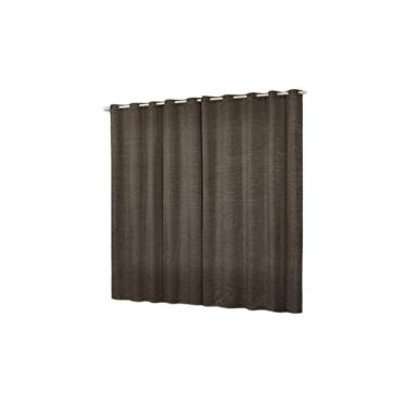 Imagem de Cortina Quarto/Sala 3,00 X2,60 Marrom Cristal Cetim Amassado