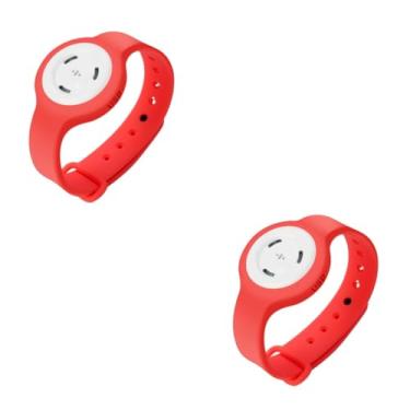 Imagem de Gatuida Pulseira Ultrassônica 2 Conjuntos Relógio De Mosquitos Tornozeleira Relógios Pulseira Portátil Assistir Enfeite De Mochila Vermelho Filho Fivela De Mosquito Pulseira De Verão