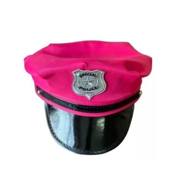 Imagem de Chapéu Quepe Boina Policial Rosa Pink Fantasia Carnaval