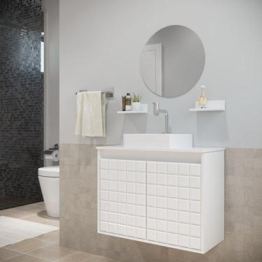 Imagem de Kit Gabinete e Espelho Carol Darabas Agardi Branco