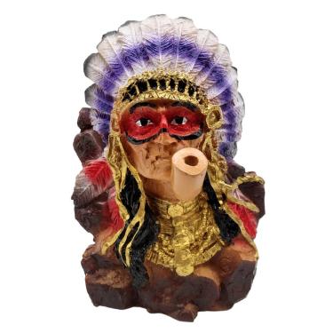 Imagem de Incensário Cascata Índio Cabloco Pena Violeta