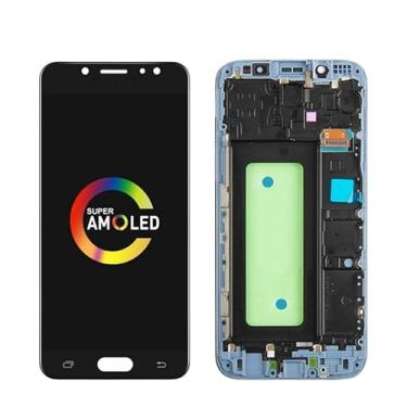 Imagem de Display SHOWGOOD de 5,5 polegadas para Samsung Galaxy J7 Pro 2017 LCD com moldura AMOLED J7 2017 SM-J730F J730 Tela LCD sensível ao toque (dourado sem moldura)