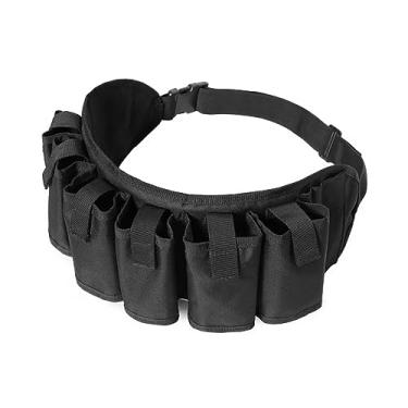 Imagem de MiOYOOW Cinto de cerveja, coldre de lata de refrigerante de cerveja, bolsa de cintura ajustável com bolso interno e suporte de caneta para festas de churrasco, comporta 6 latas, Preto, one size,