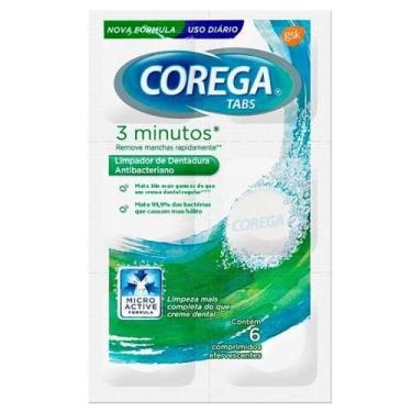 Imagem de Corega Tabs Limpeza 3 Minutos Com 6 Comprimidos Eferverscente Gsk - Gs