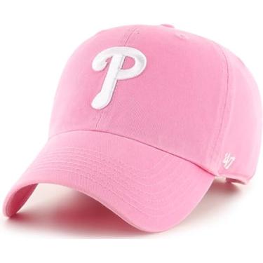 Imagem de '47 Boné MLB unissex adulto cor alternativa limpeza ajustável - tamanho único, Philadelphia Phillies rosa, Tamanho �nica
