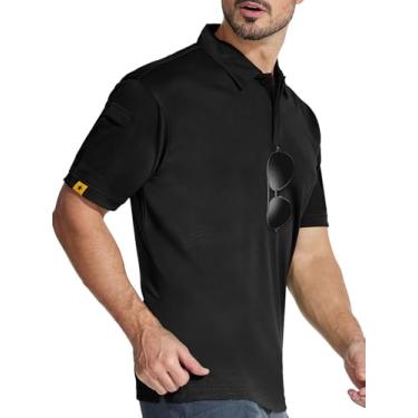 Imagem de Little Beauty Camisa polo masculina manga curta golfe tênis camiseta gola leve para uso diário, Preto, G